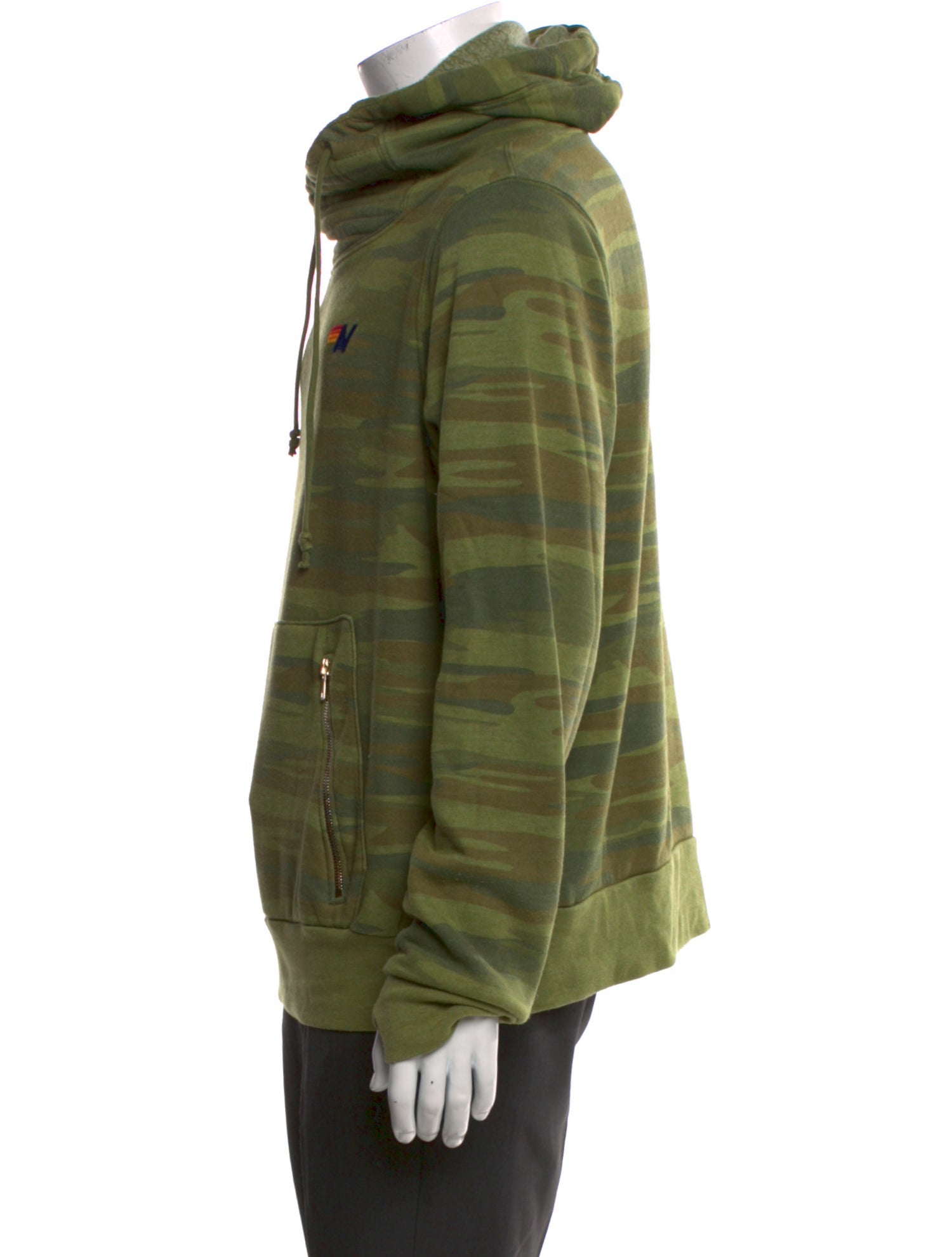 Aviator Nation Camouflage Print Collar Sweatshirt