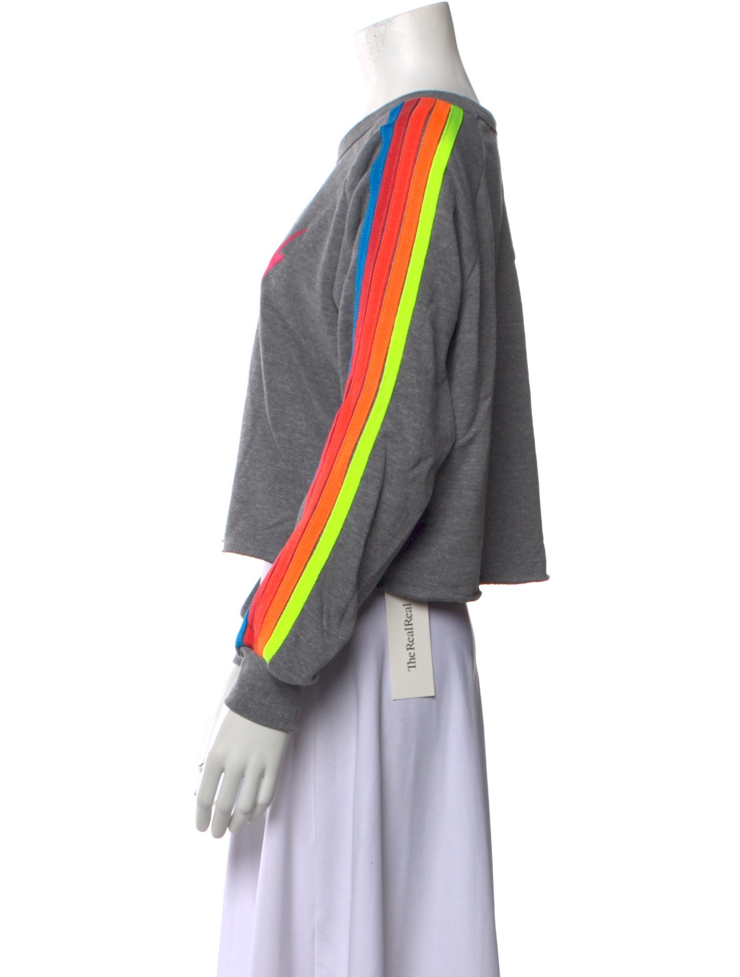 Aviator Nation Striped Crew Neck Sweater