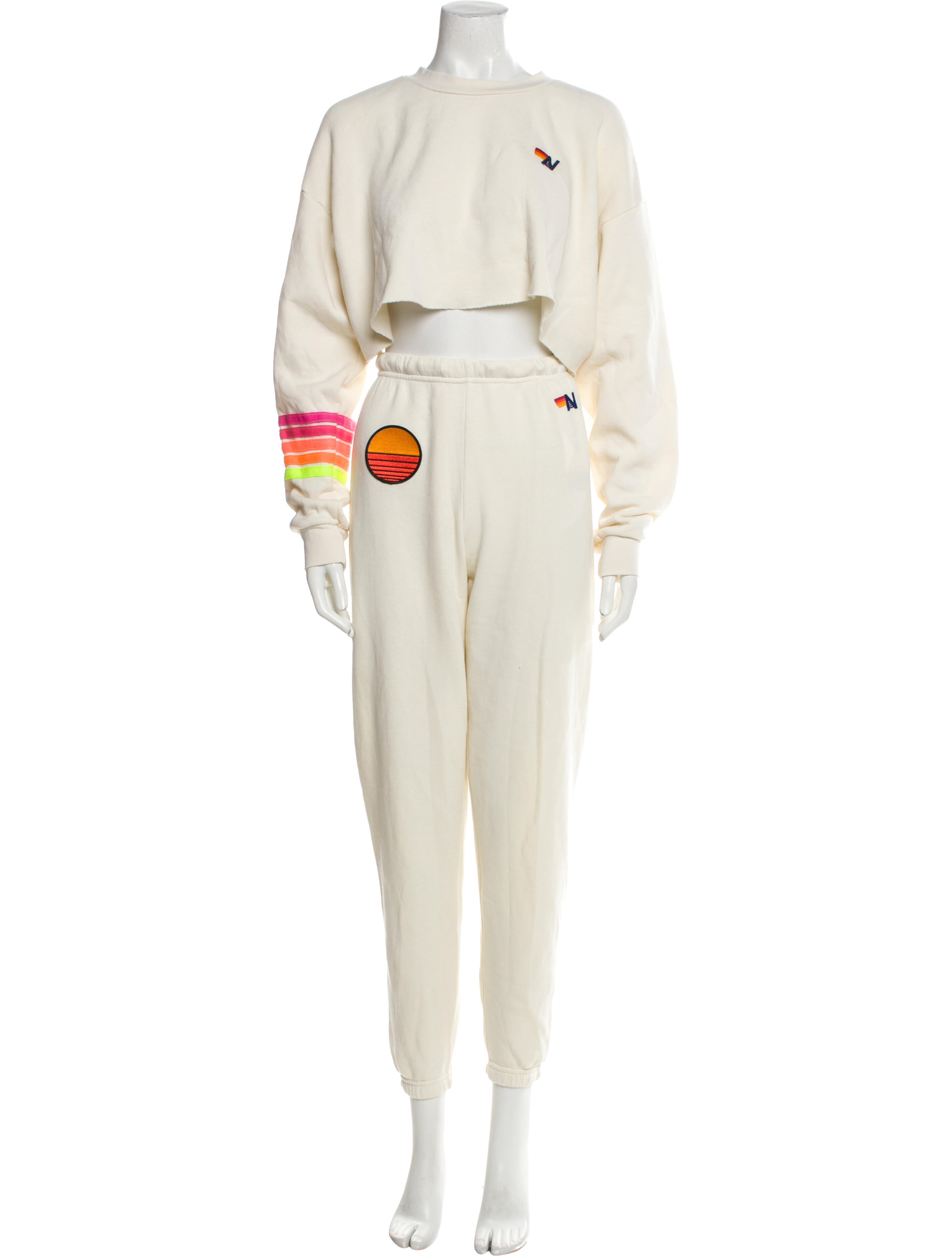 Aviator Nation Striped Embroidered Accent Tracksuit