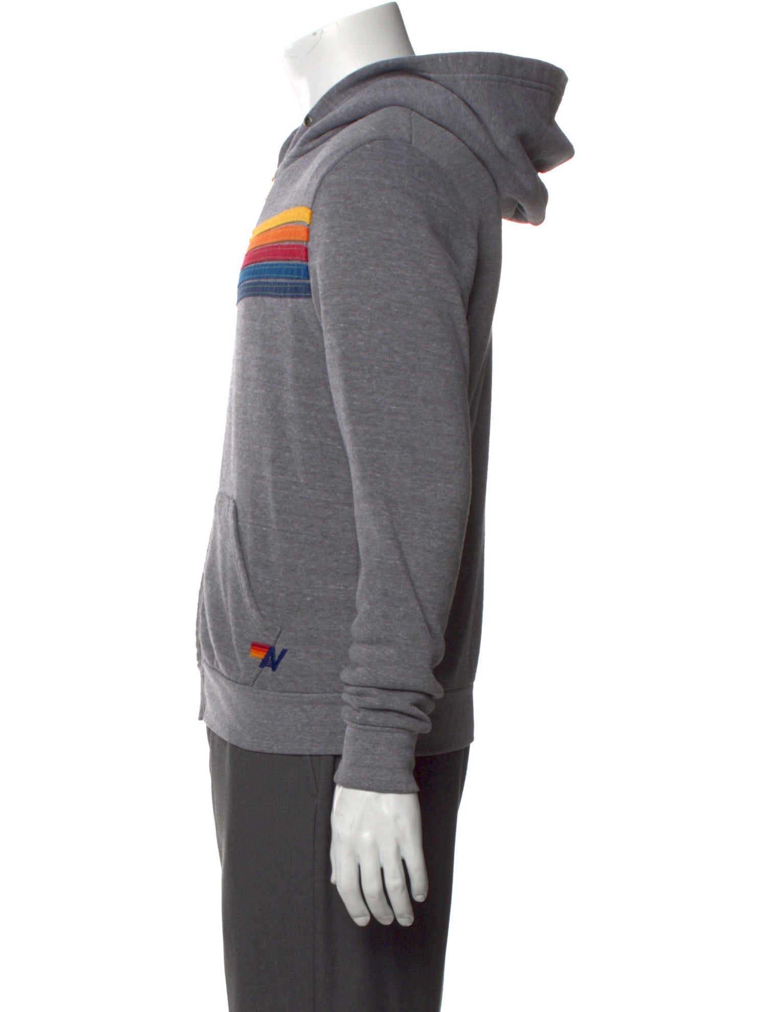 Aviator Nation Striped Collar Hoodie