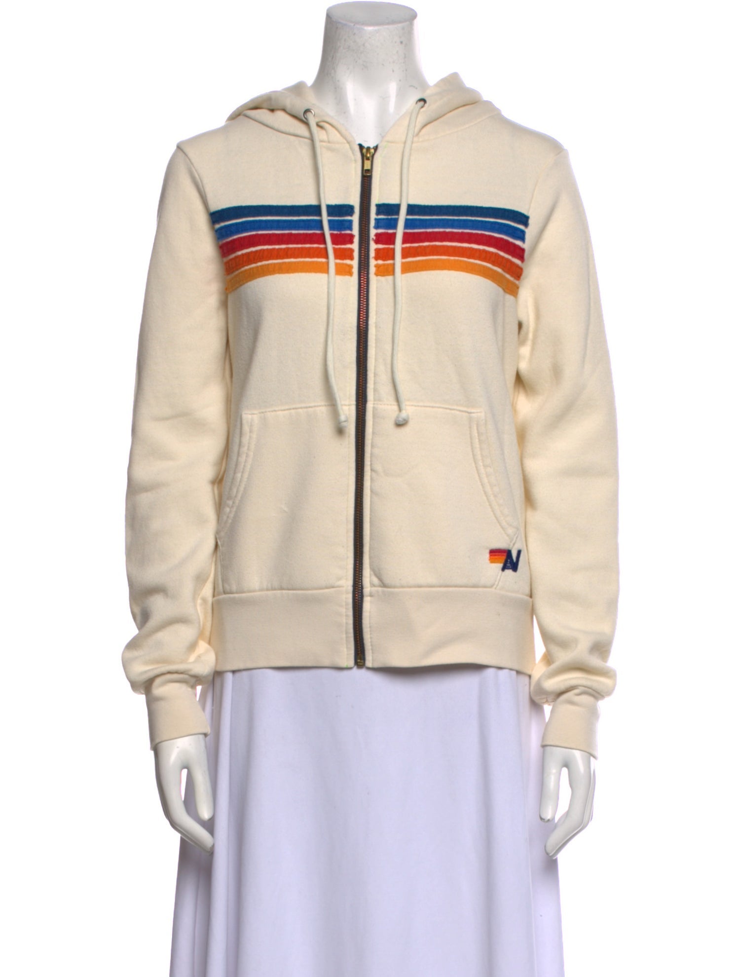 Aviator Nation Striped Crew Neck Sweater