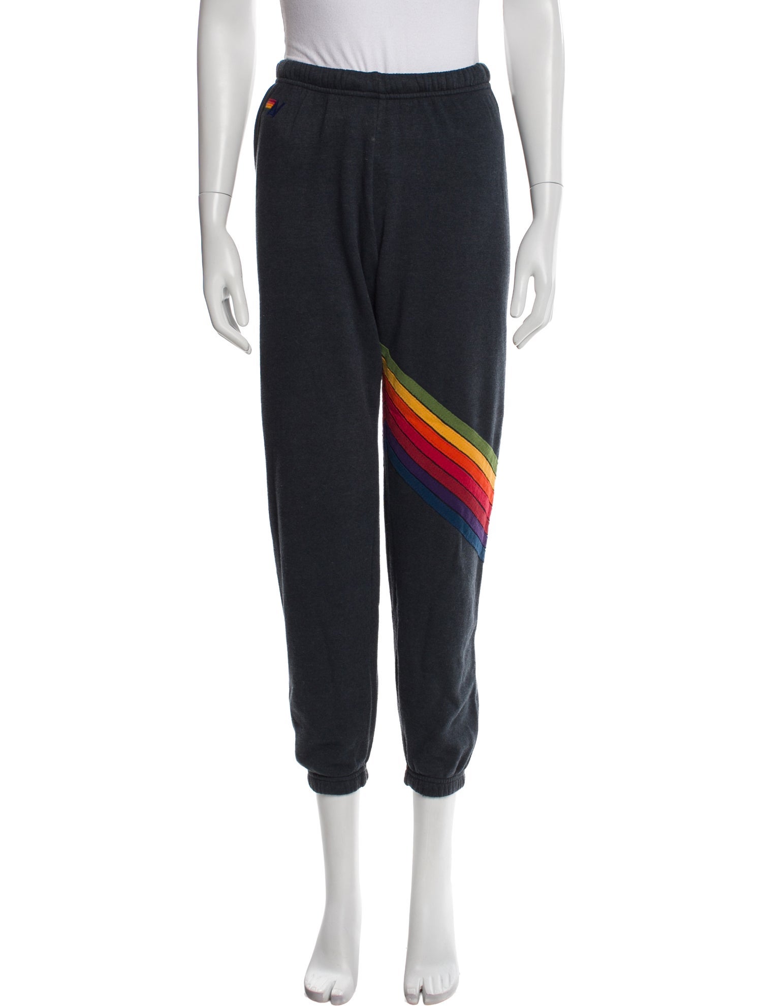 Aviator Nation Striped Embroidered Accent Sweatpants