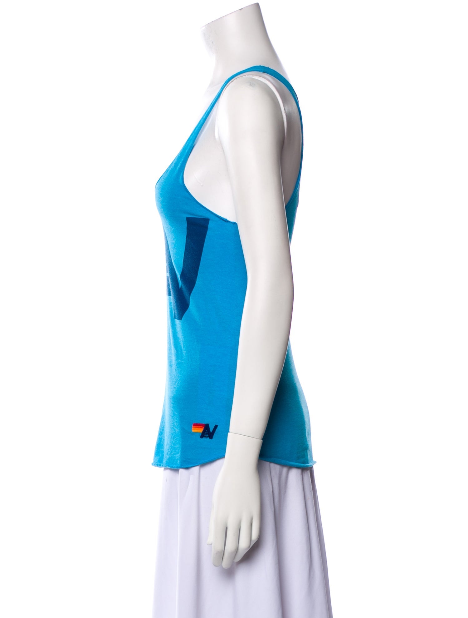 Aviator Nation Graphic Print Scoop Neck Top