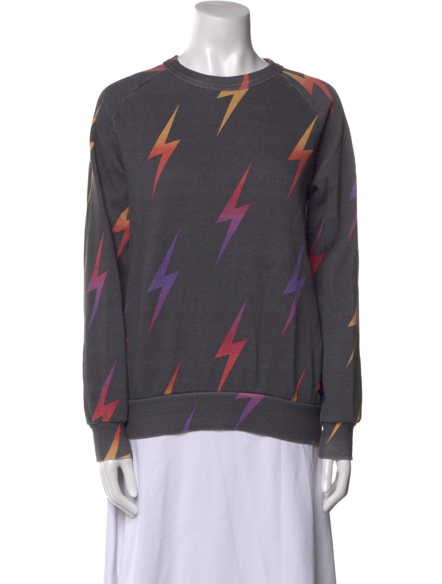 Aviator Nation Printed Crew Neck Sweatshirt