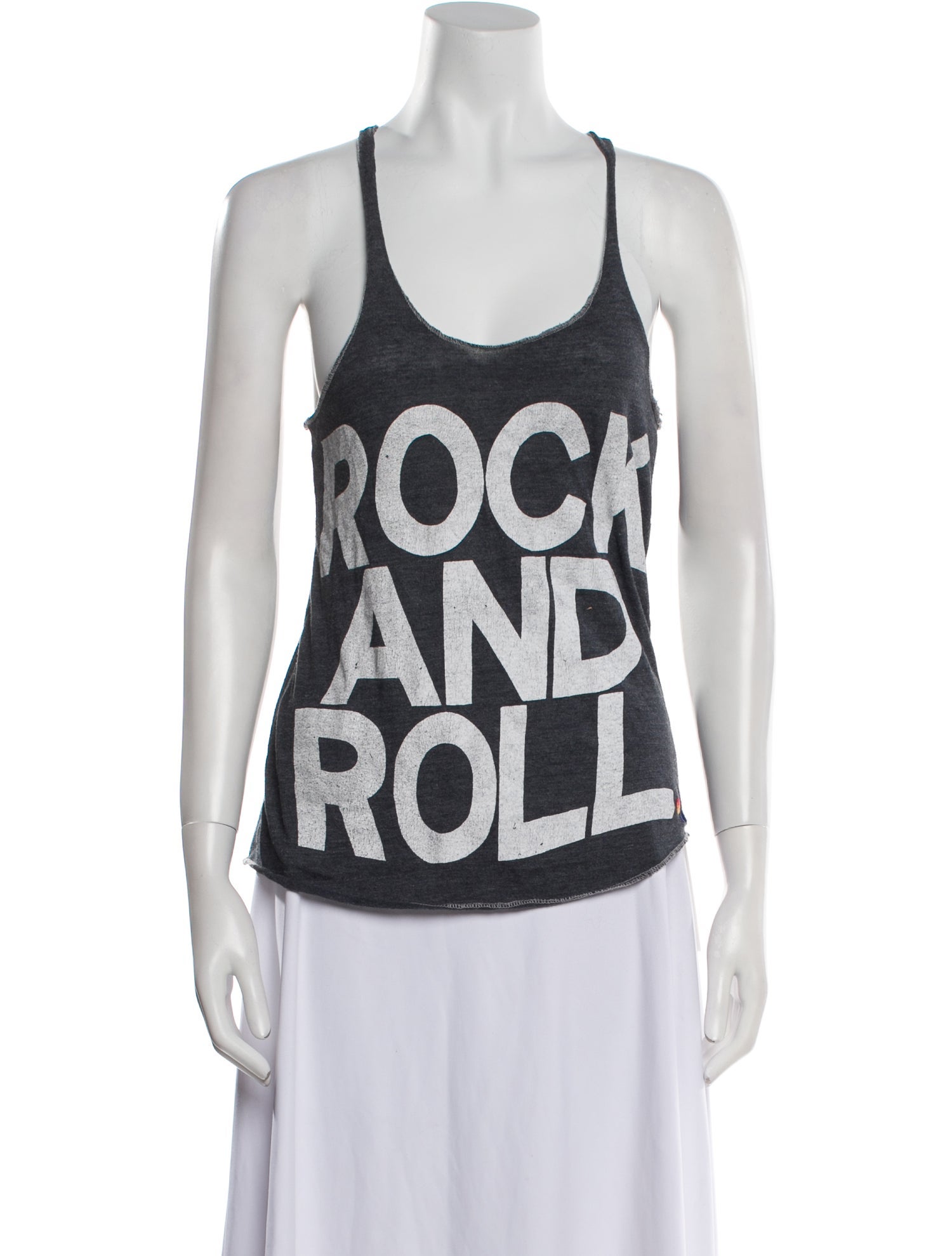 Aviator Nation Graphic Print Scoop Neck Top