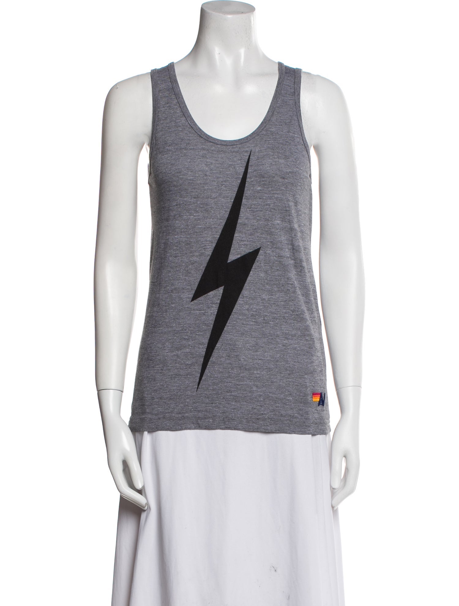 Aviator Nation Graphic Print Scoop Neck Top