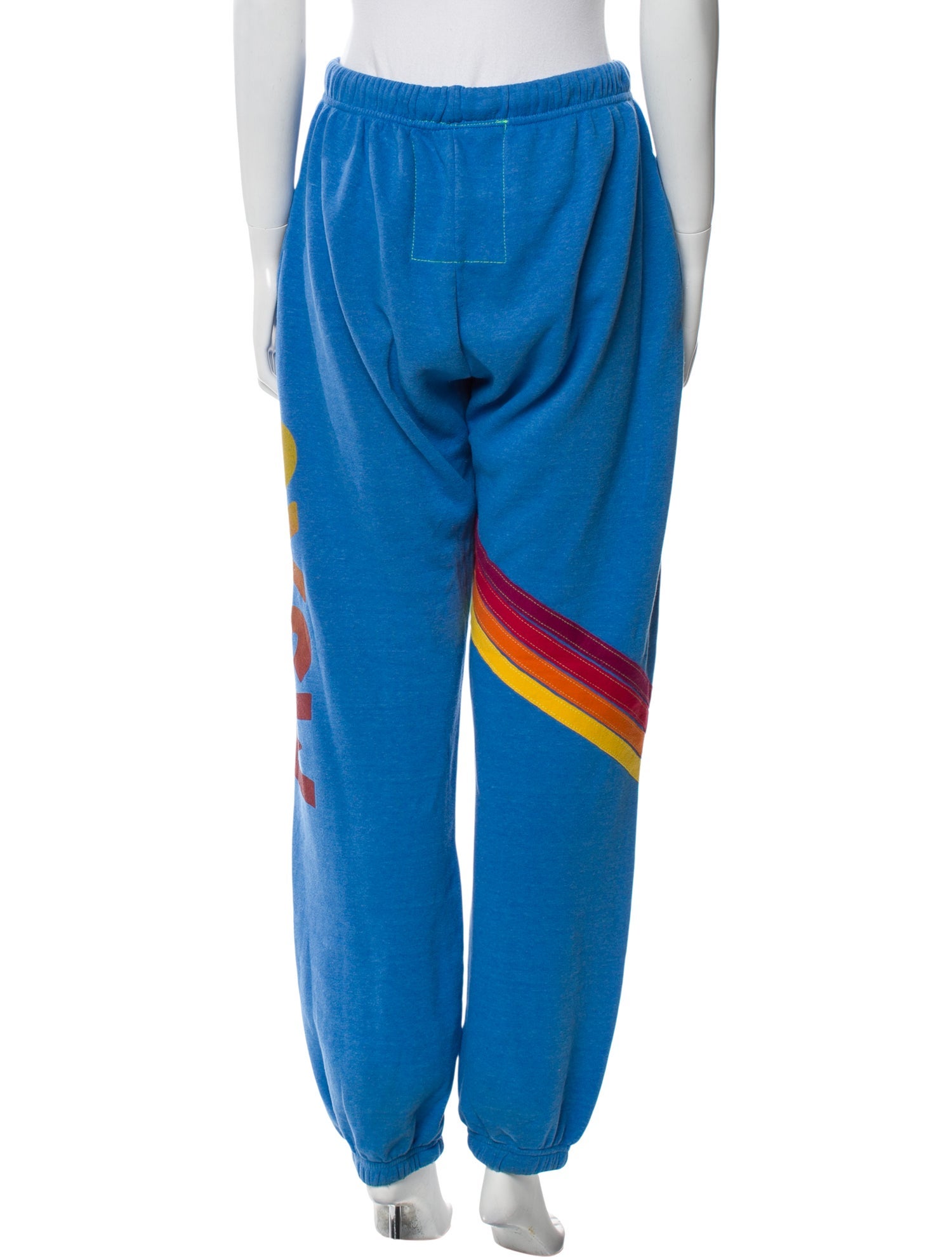 Aviator Nation Striped Lace Trim Embellishment Sweatpants