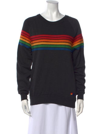 Aviator Nation Striped Crew Neck Sweater