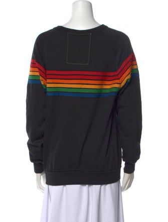 Aviator Nation Striped Crew Neck Sweater