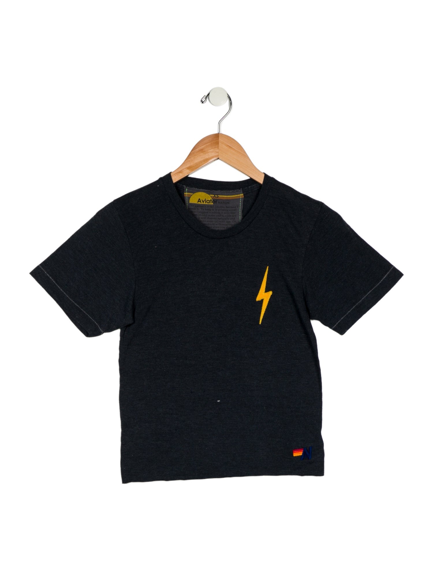 Aviator Nation Girls Short Sleeve Lightning Bolt Shirt