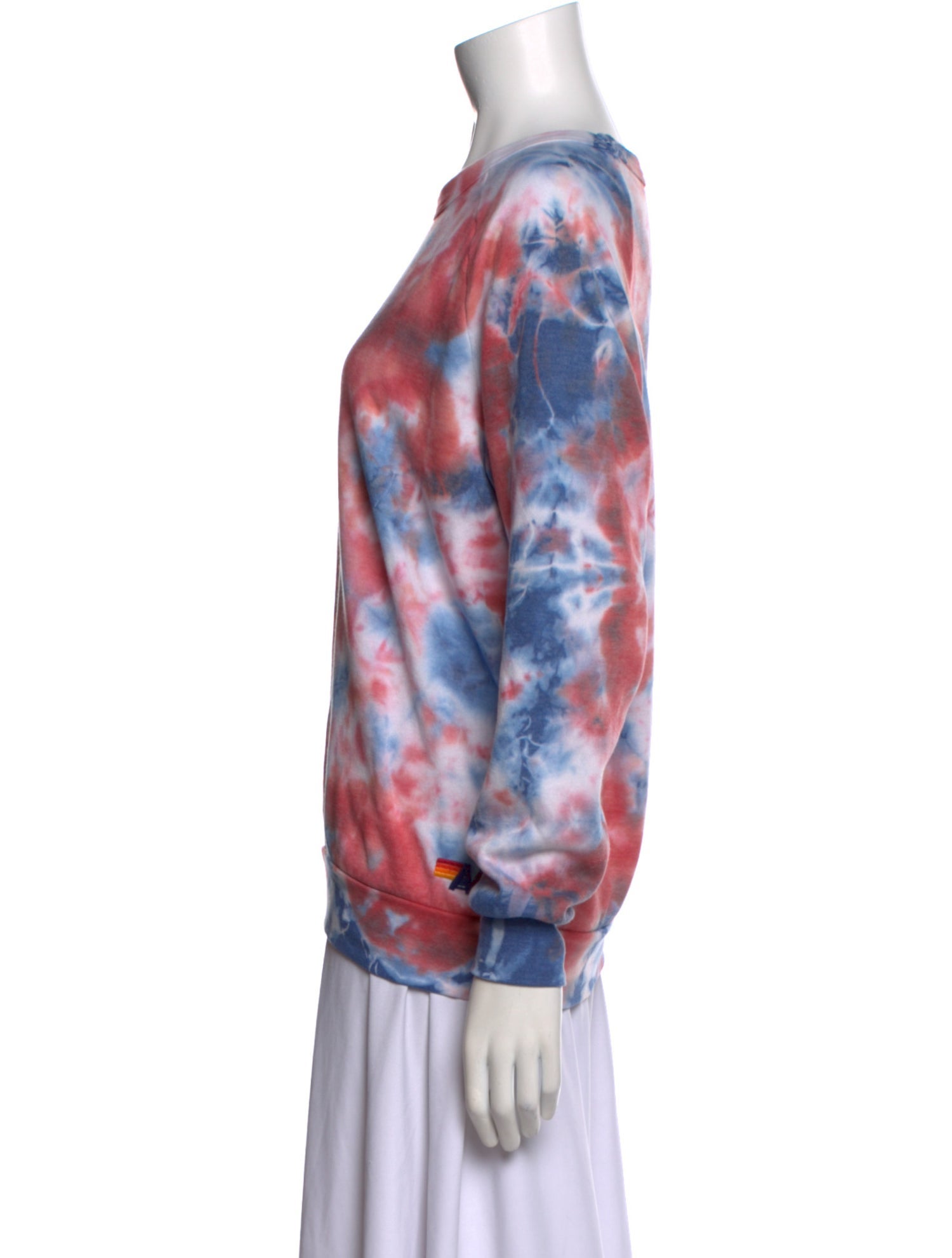 Aviator Nation Tie-Dye Print Scoop Neck Blouse