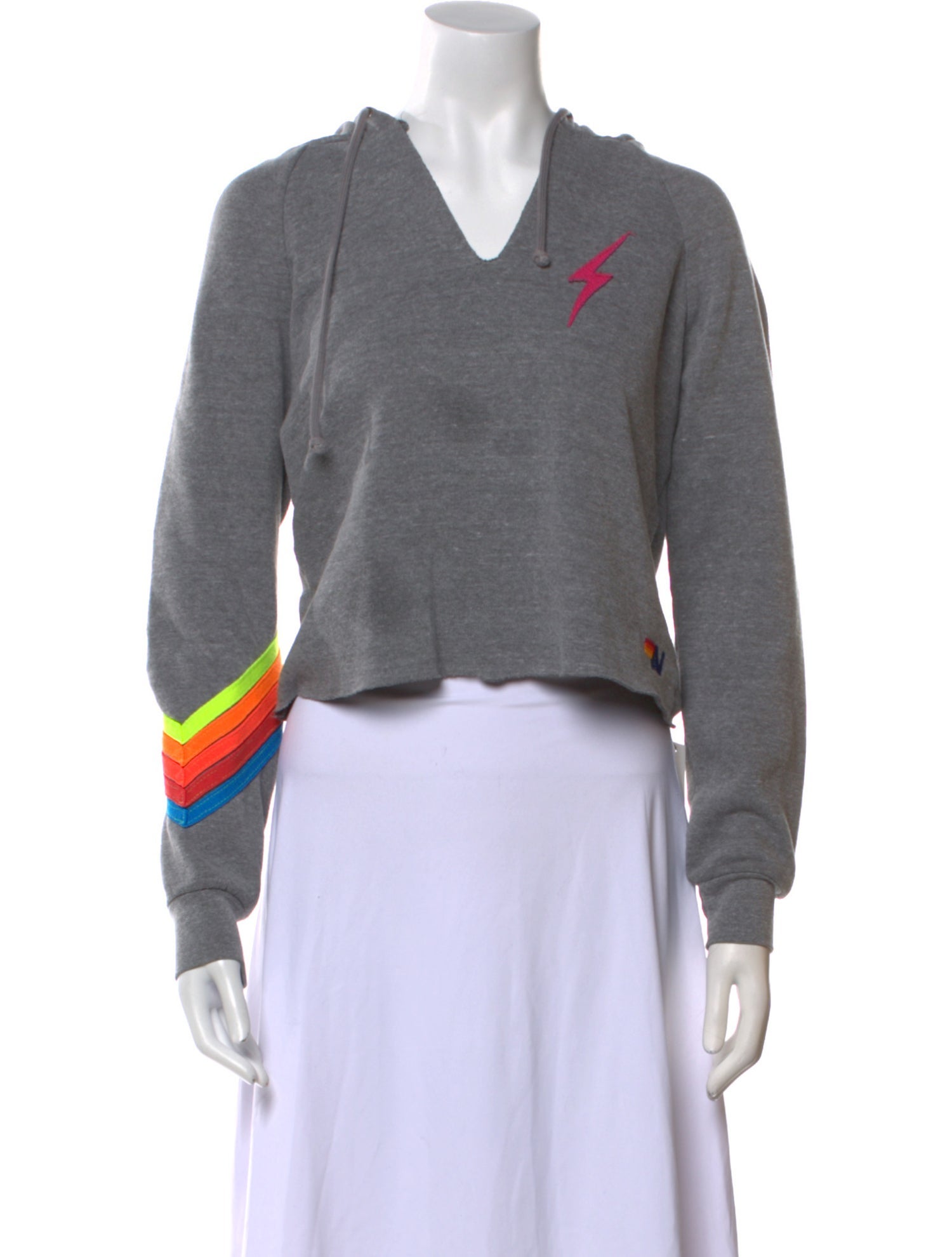 Aviator Nation Graphic Print V-Neck Sweatshirt