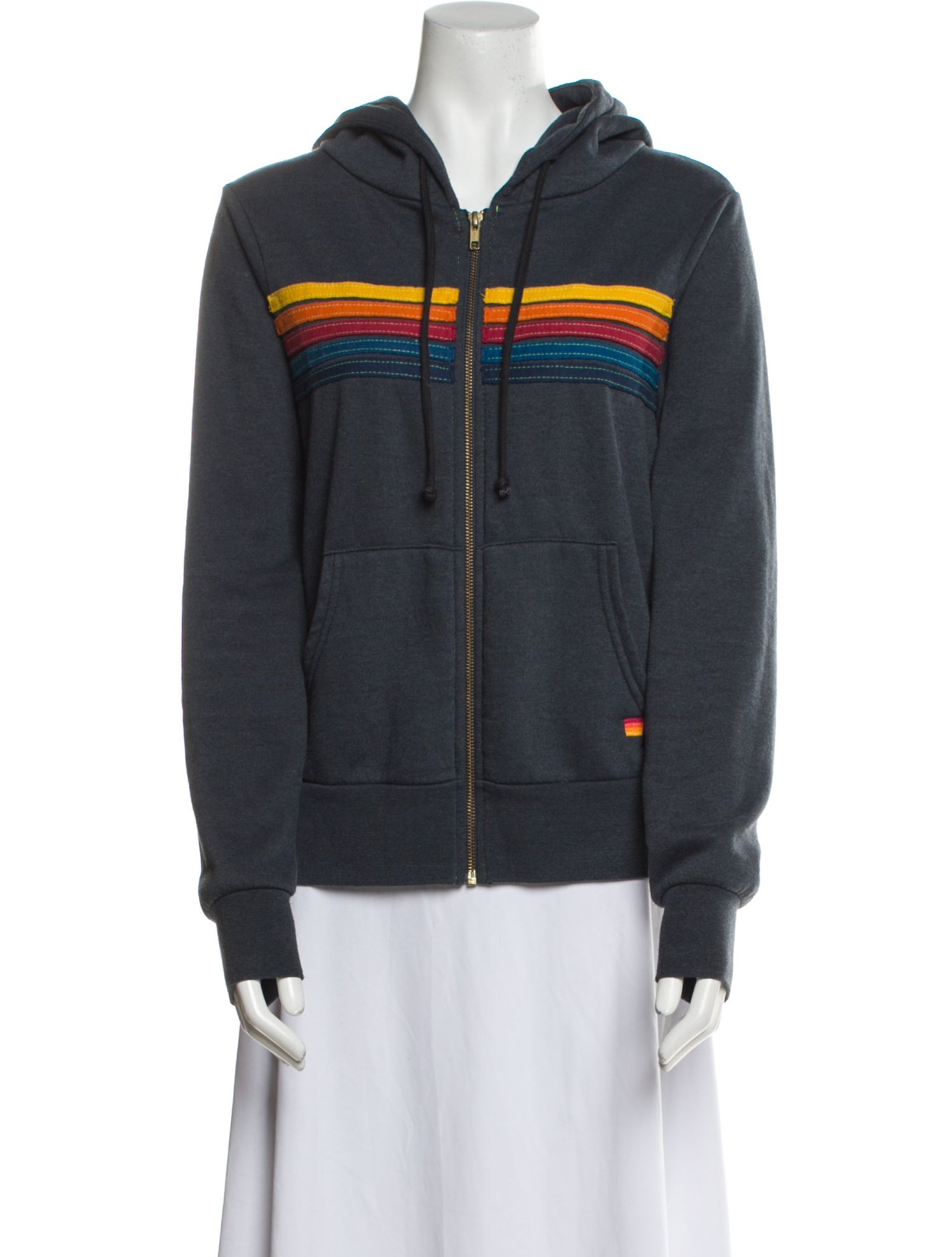 Aviator Nation Striped Crew Neck Sweater