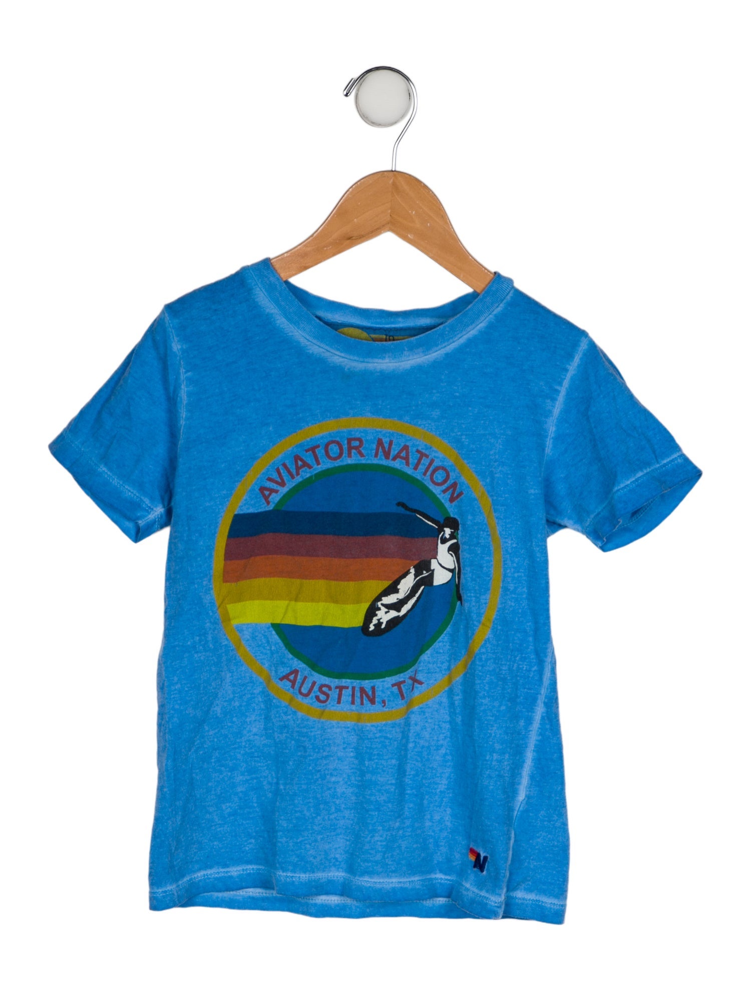 Aviator Nation Girls' Graphic Printed Short Sleeve Top