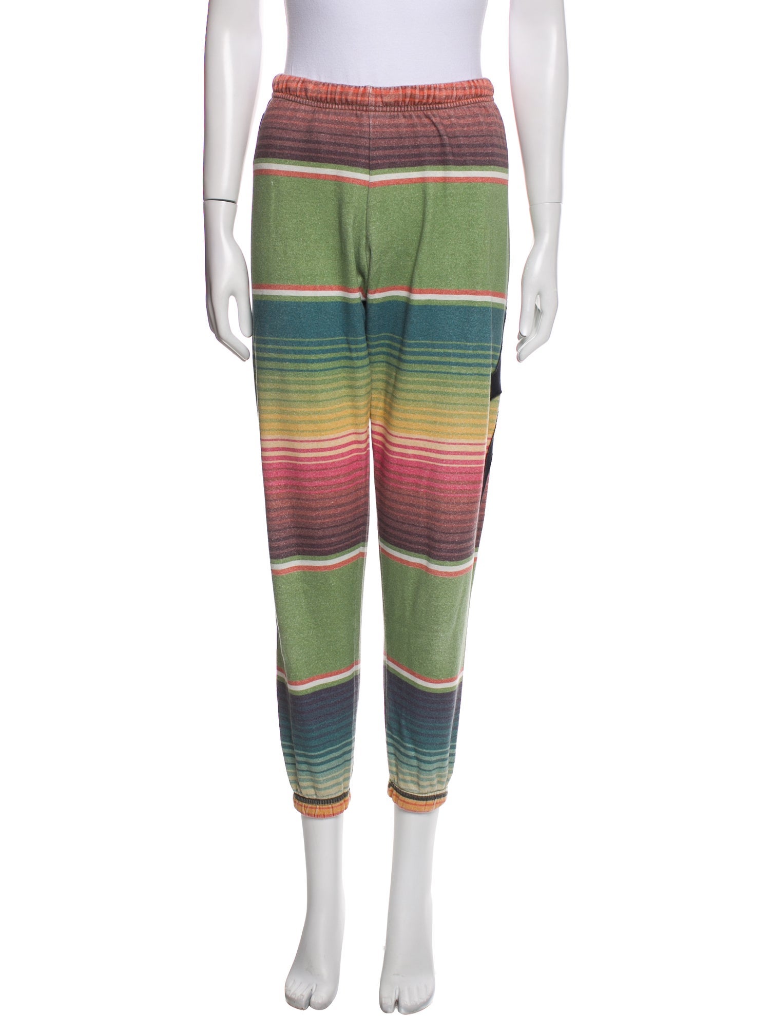 Aviator Nation Striped Embroidered Accent Sweatpants