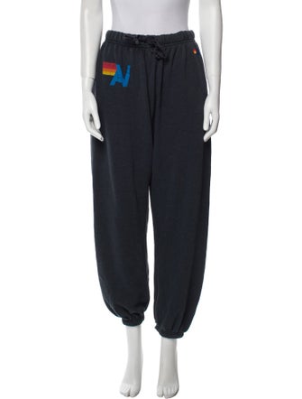 Aviator Nation Graphic Print Embroidered Accent Lounge Bottoms