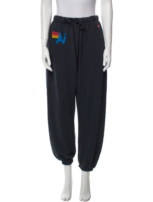 Aviator Nation Graphic Print Embroidered Accent Lounge Bottoms