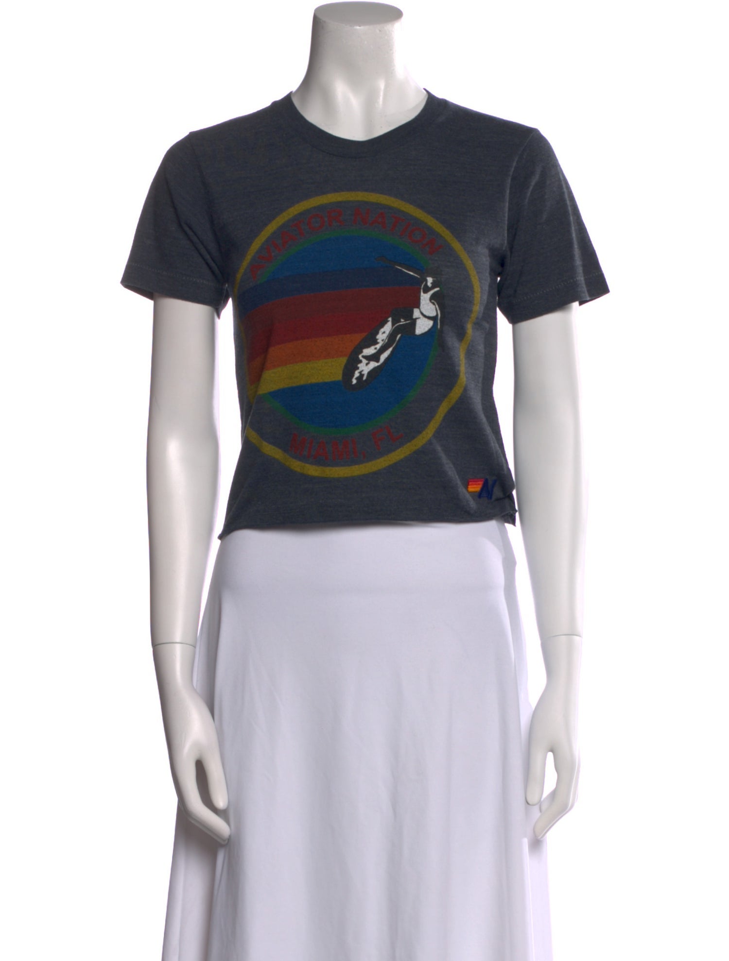 Aviator Nation Graphic Print Crew Neck T-Shirt