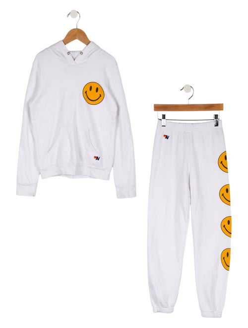 Aviator Nation Girls' Smiley Graphic Sweat Set