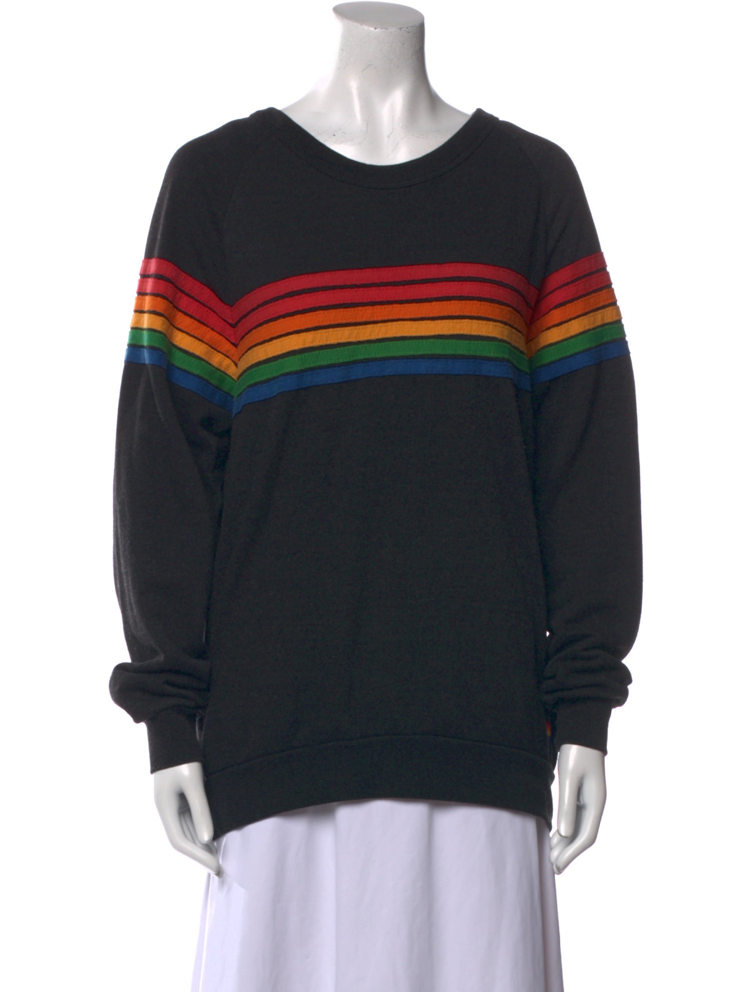 Aviator Nation Striped Scoop Neck Sweater