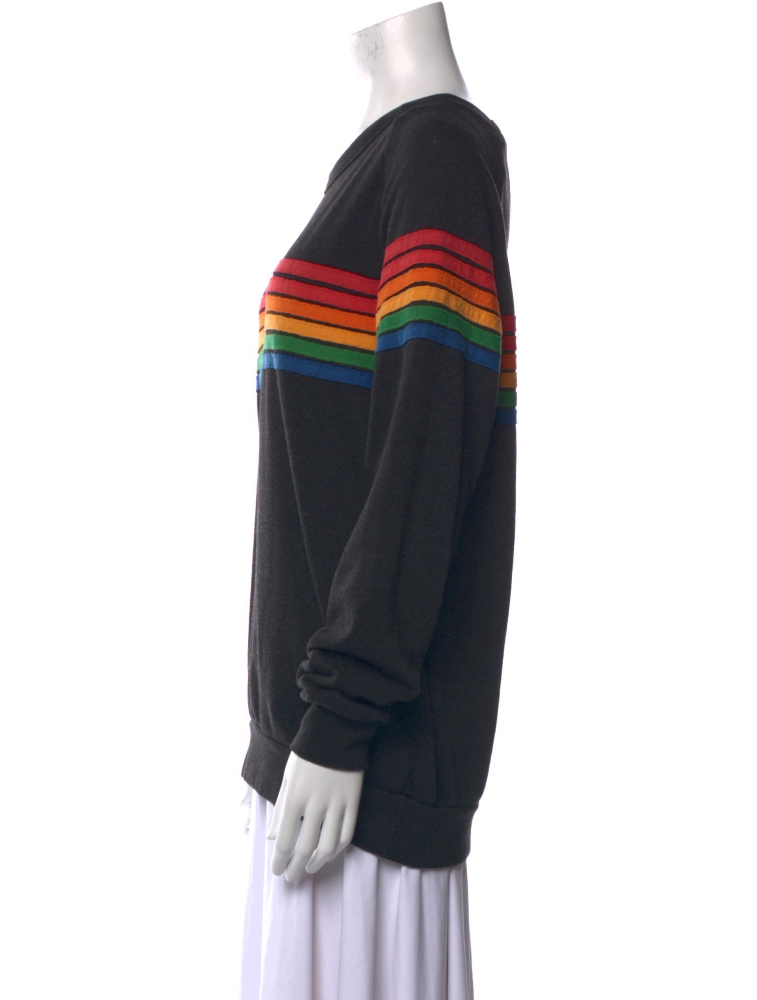 Aviator Nation Striped Scoop Neck Sweater