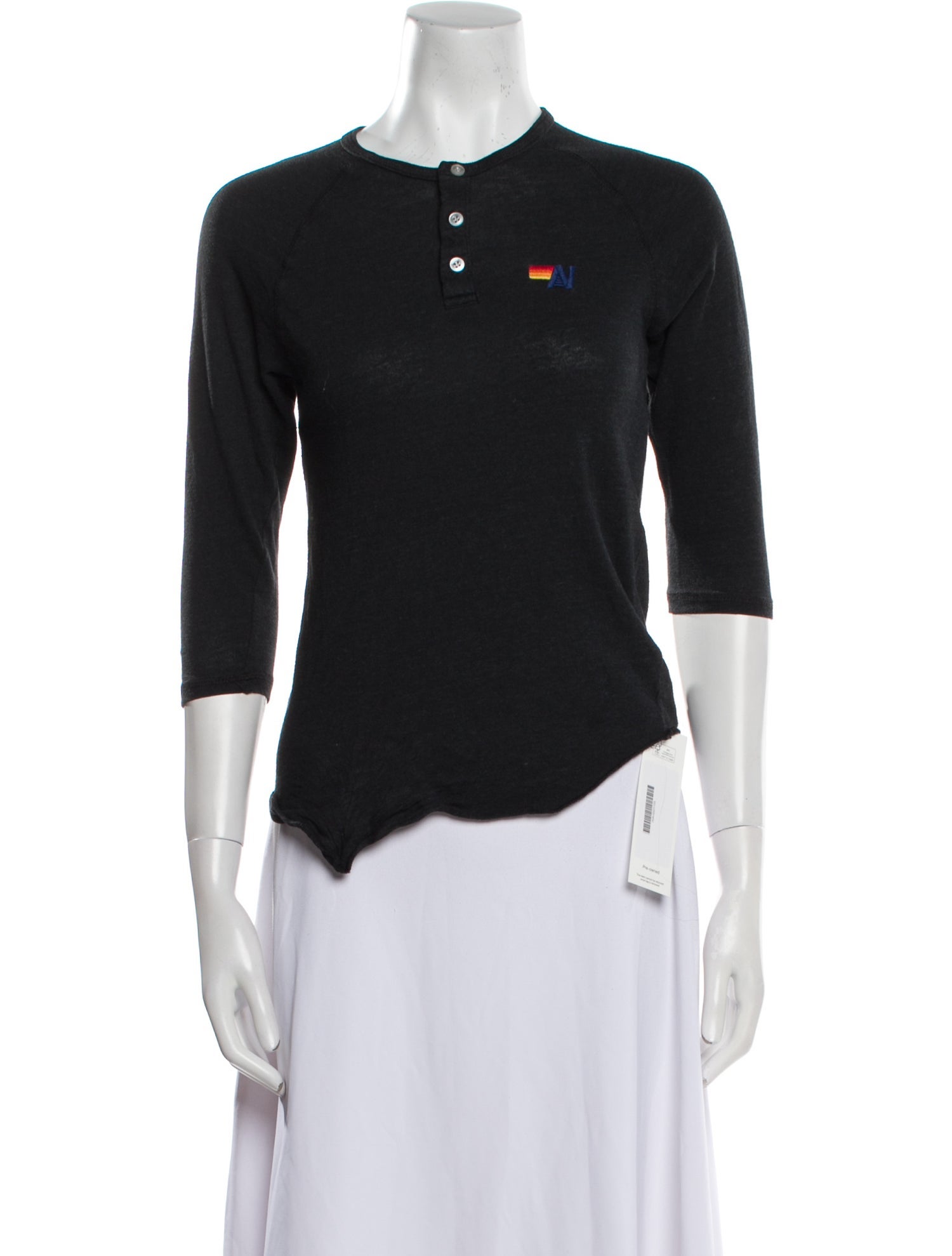 Aviator Nation Crew Neck Three-Quarter Sleeve T-Shirt