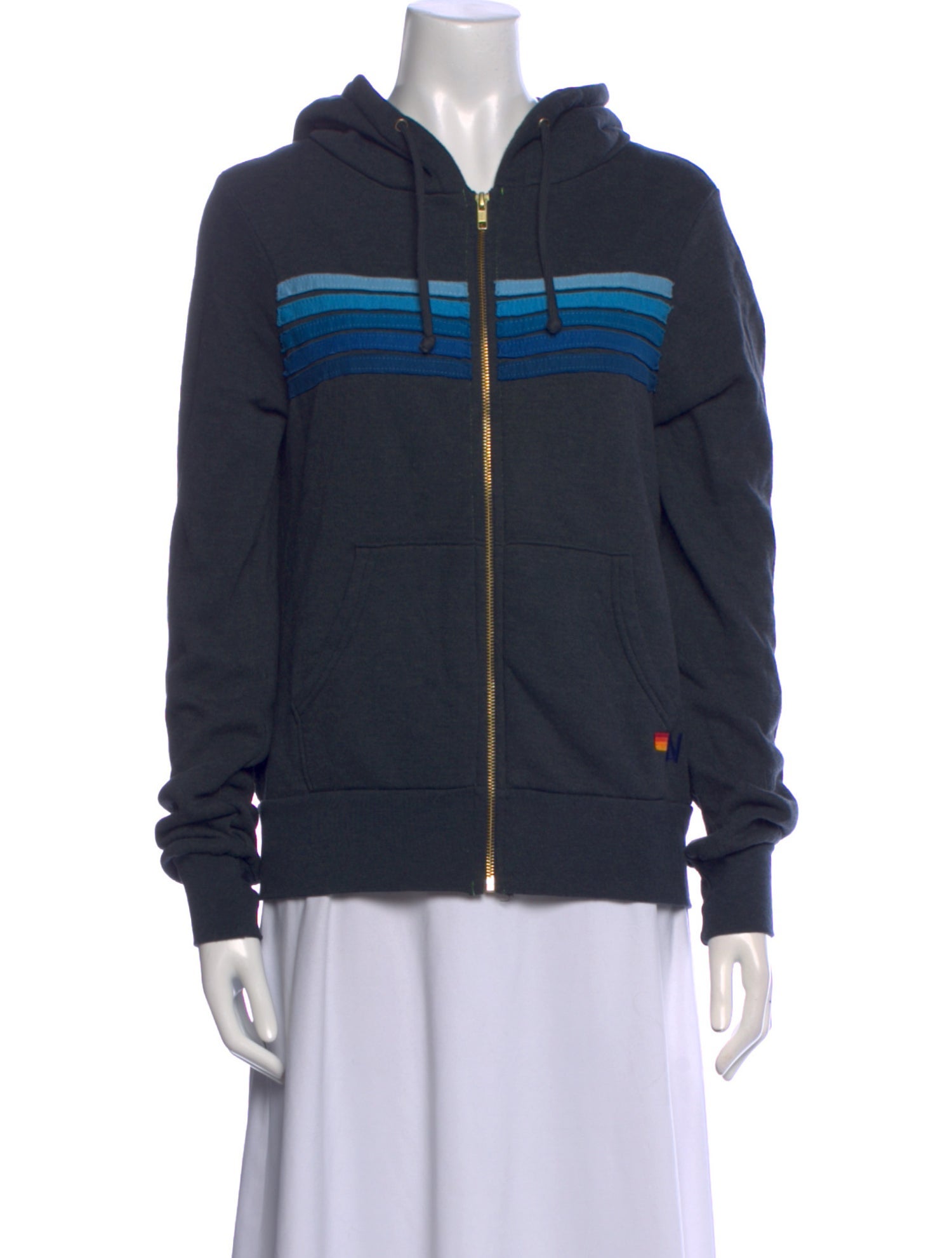 Aviator Nation Striped Crew Neck Sweater