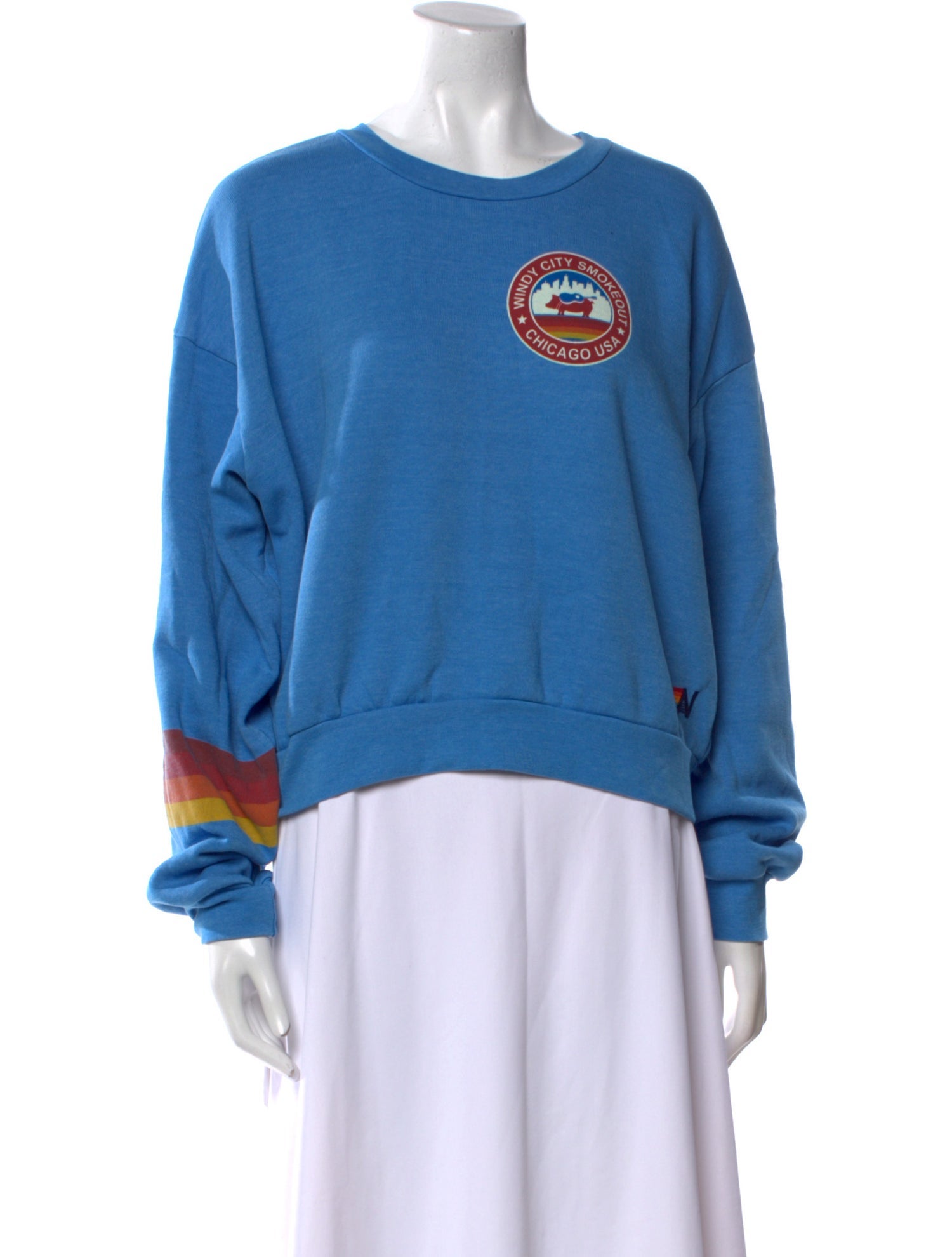 Aviator Nation Graphic Print Crew Neck Sweatshirt