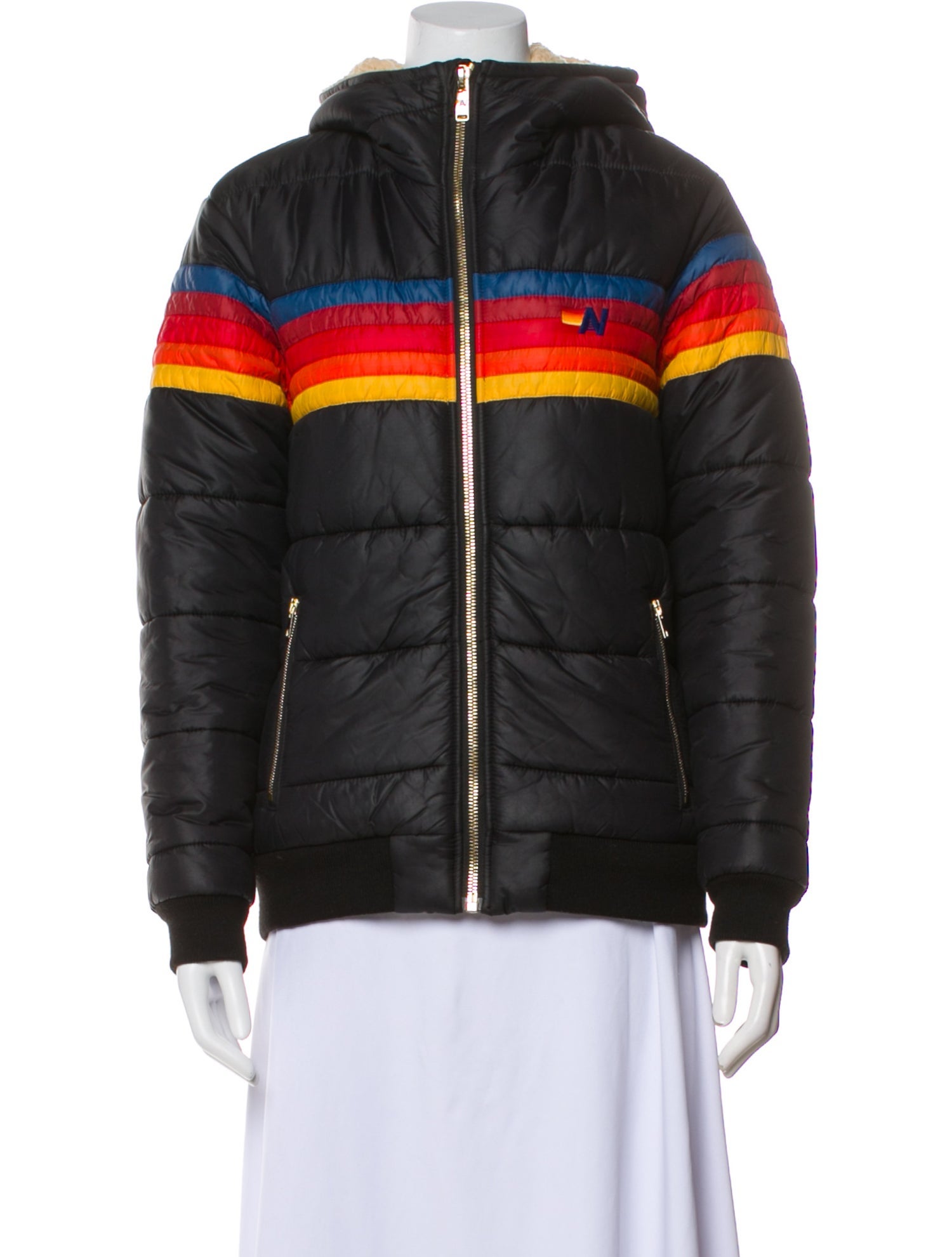Aviator Nation Nylon Striped Jacket