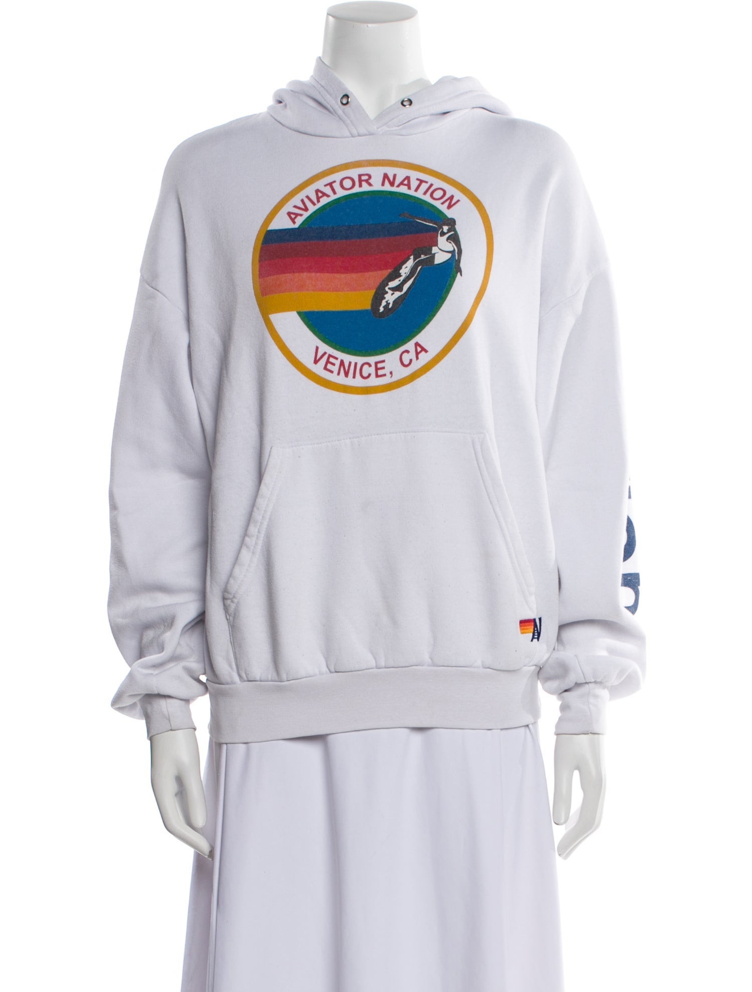 Aviator Nation Graphic Print Mock Neck Sweatshirt