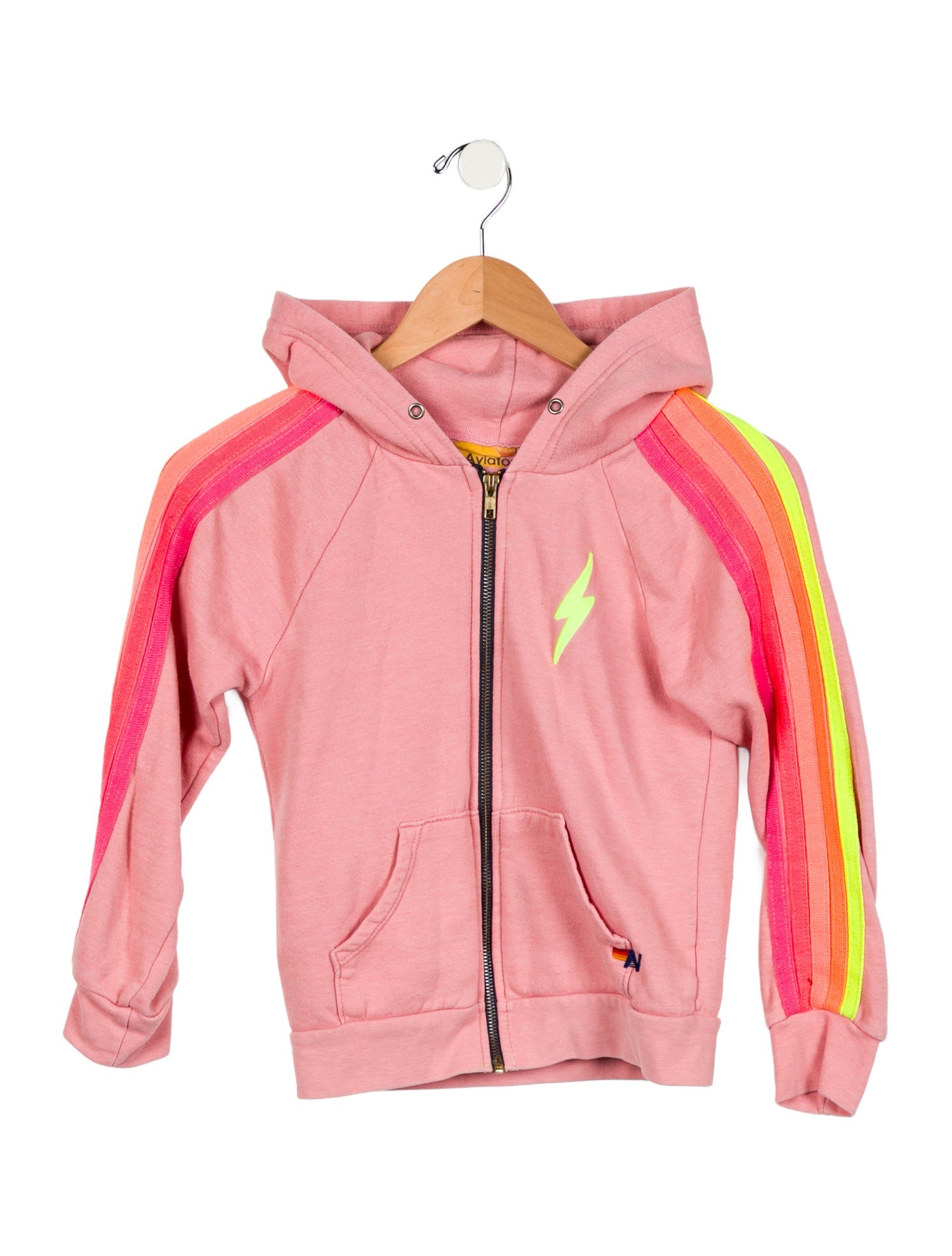 Aviator Nation Girls' Hooded Zip Up Sweatshirt