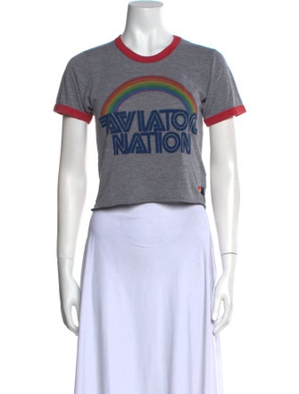 Aviator Nation Graphic Print Crew Neck T-Shirt