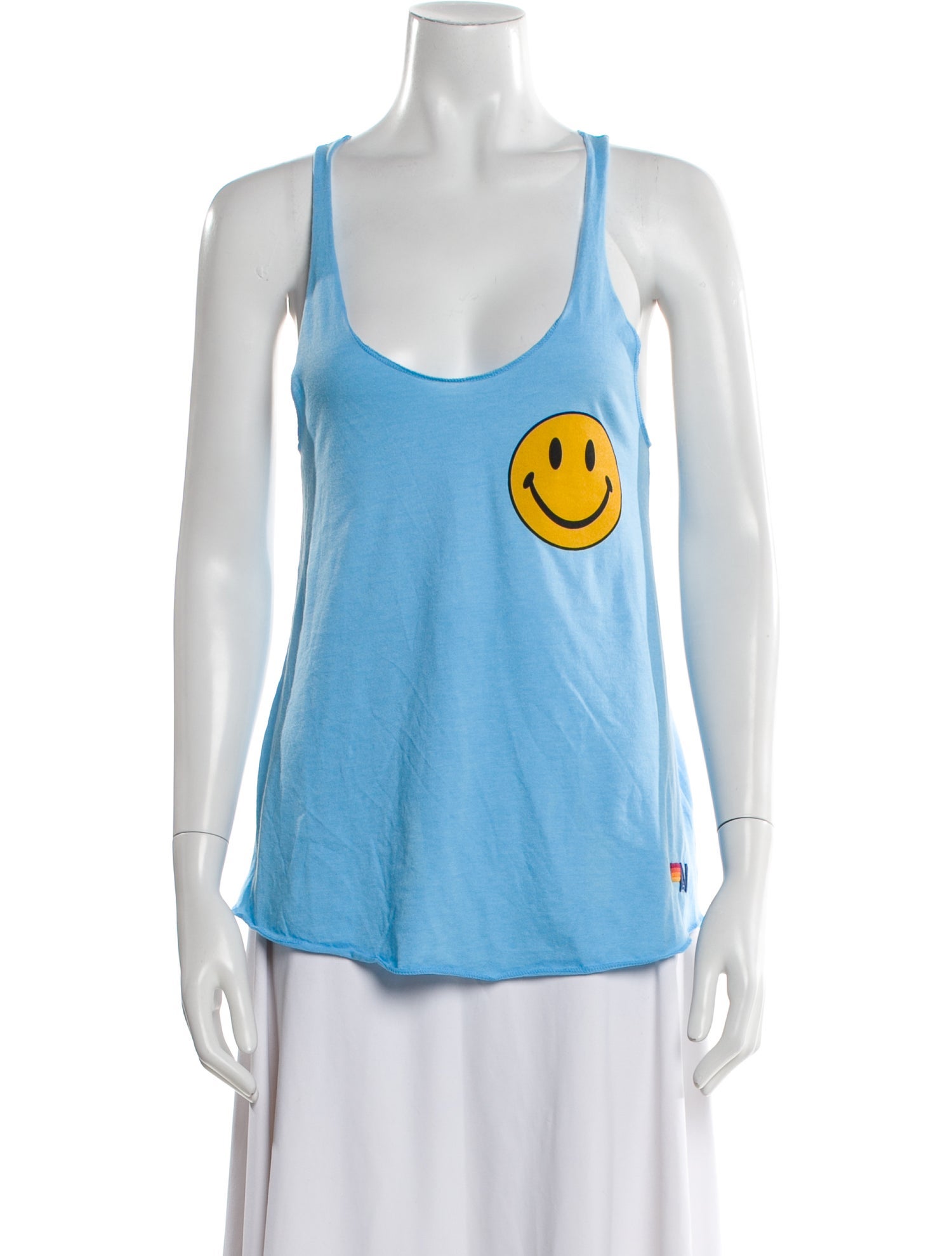 Aviator Nation Graphic Print Scoop Neck Top