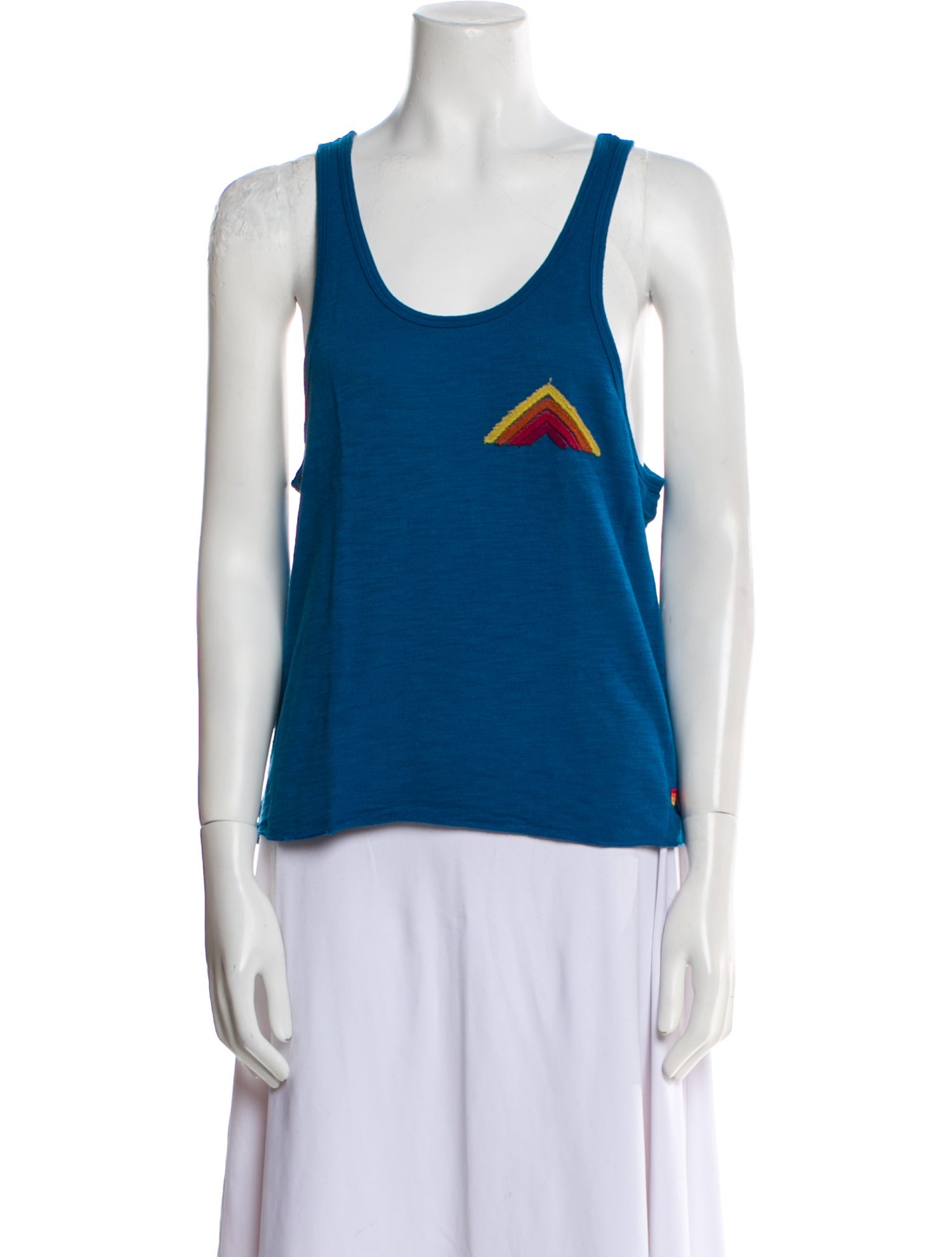 Aviator Nation Graphic Print Scoop Neck Top