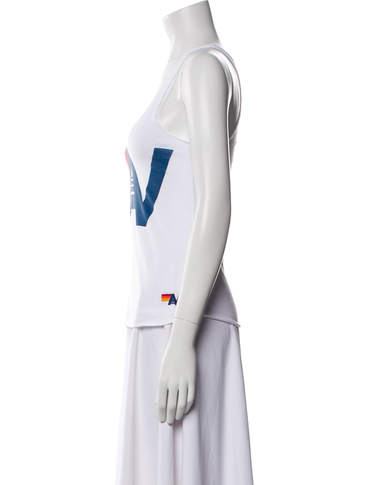 Aviator Nation Graphic Print Scoop Neck Top