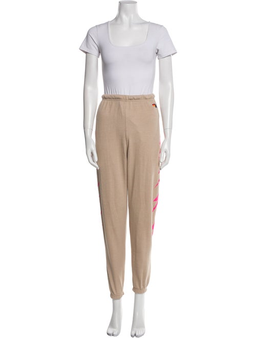 Aviator Nation Graphic Print Embroidered Accent Pant Set