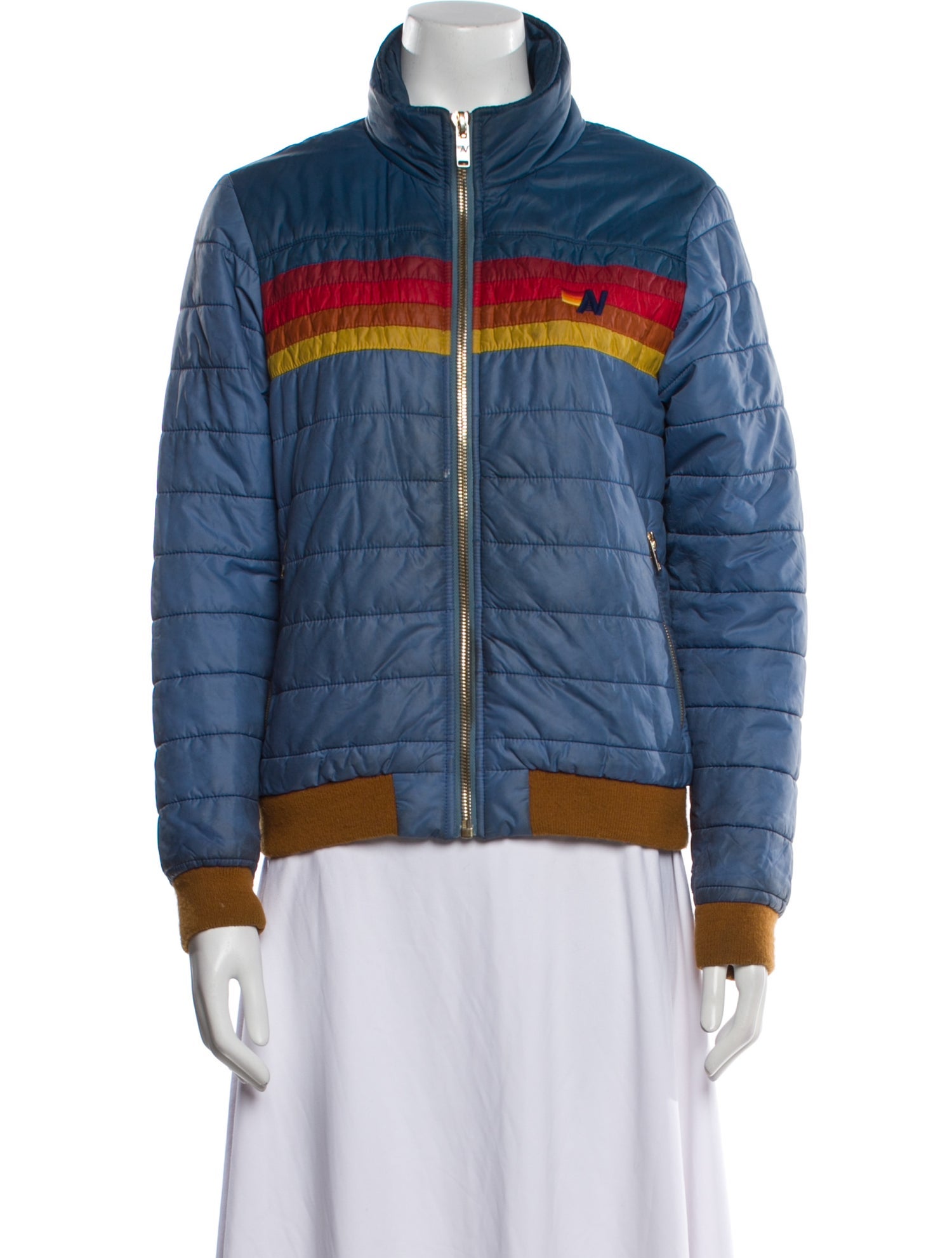 Aviator Nation Nylon Striped Jacket