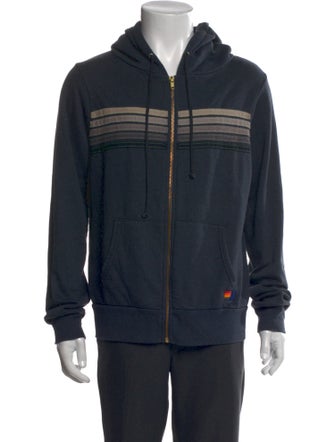 Aviator Nation Striped Crew Neck Hoodie