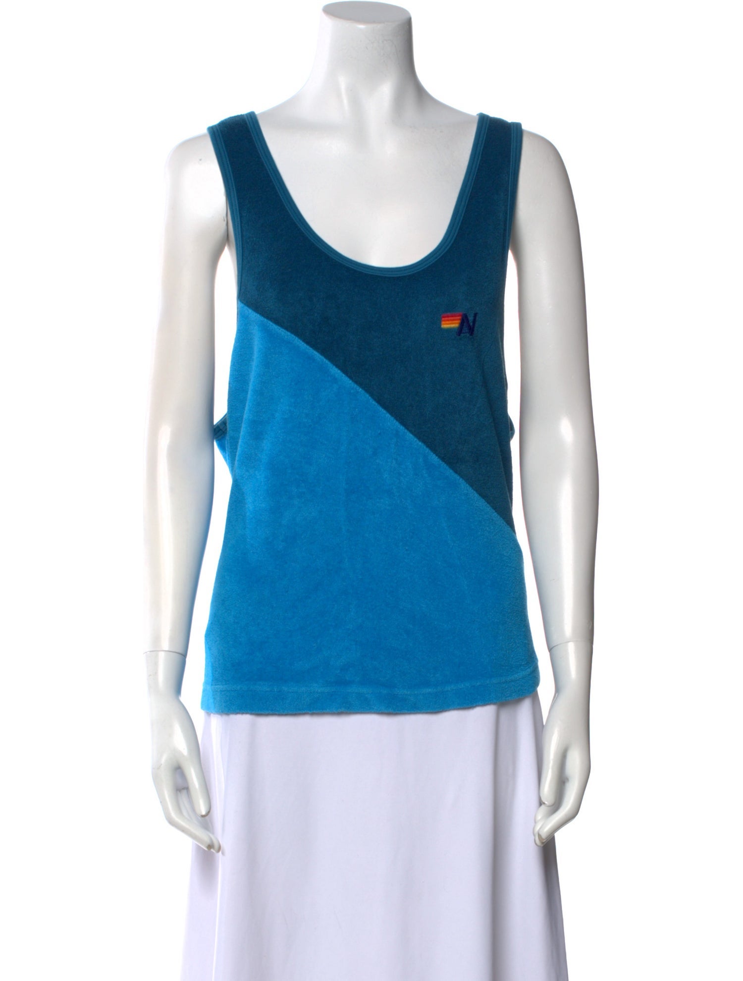 Aviator Nation Printed Scoop Neck Top