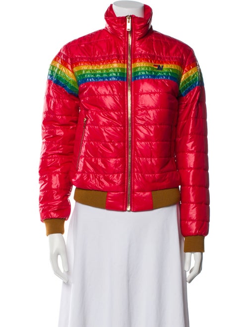 Aviator Nation Nylon Striped Bomber Jacket