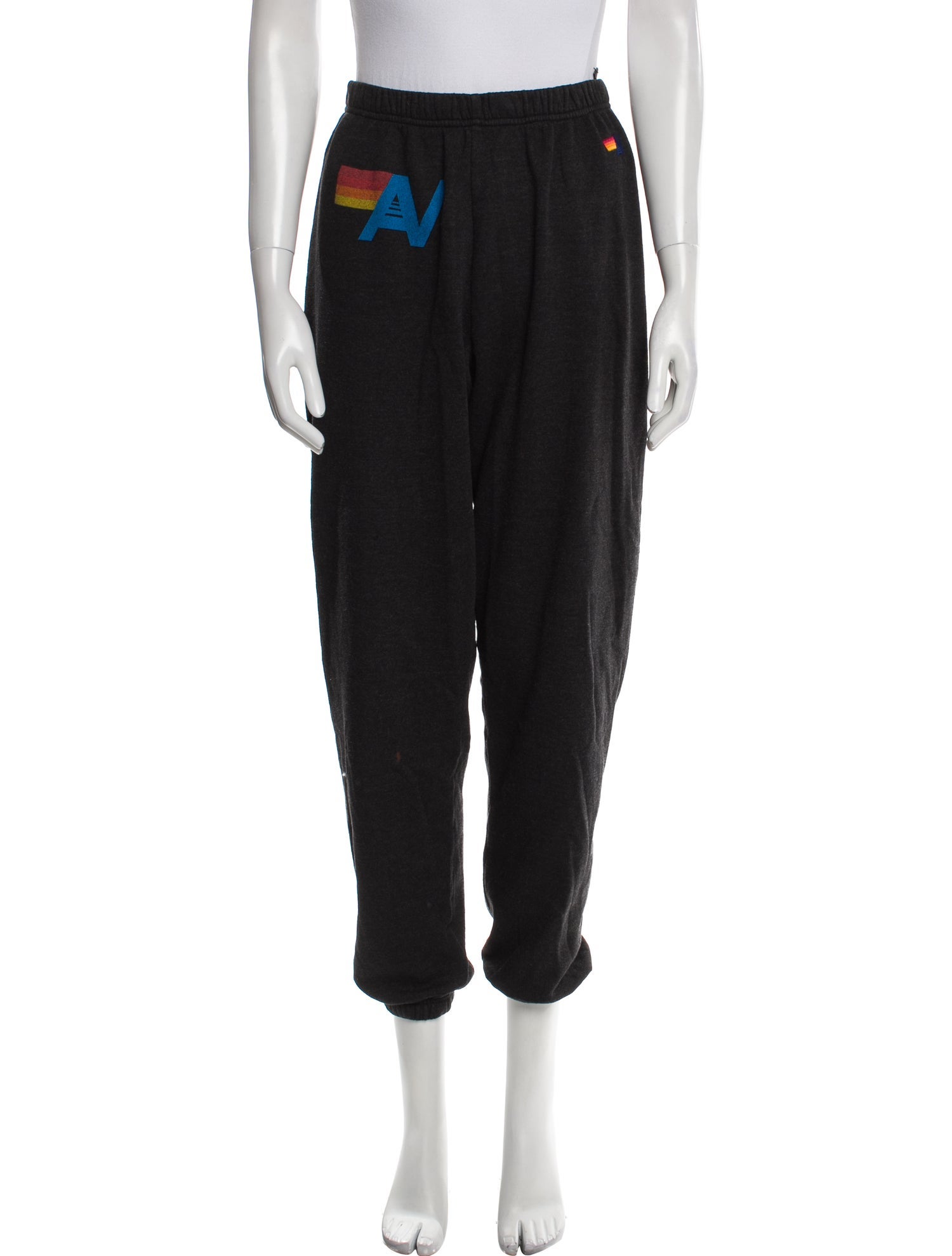 Aviator Nation Graphic Print Embroidered Accent Sweatpants