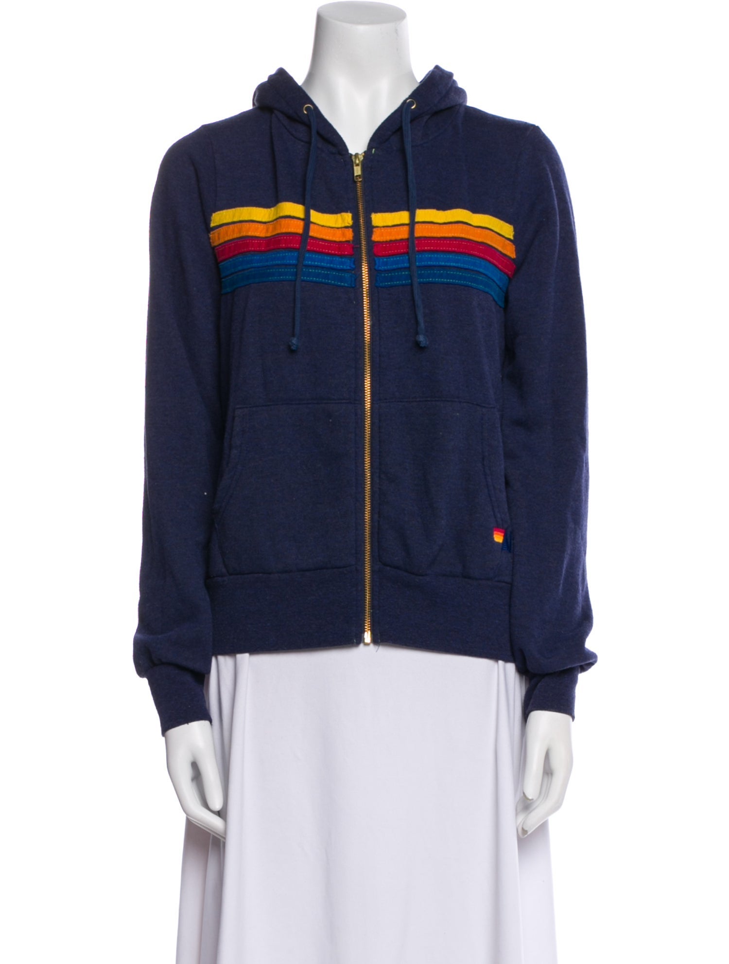 Aviator Nation Striped Denim Jacket