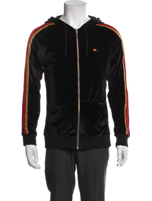 Aviator Nation Striped V-Neck Hoodie