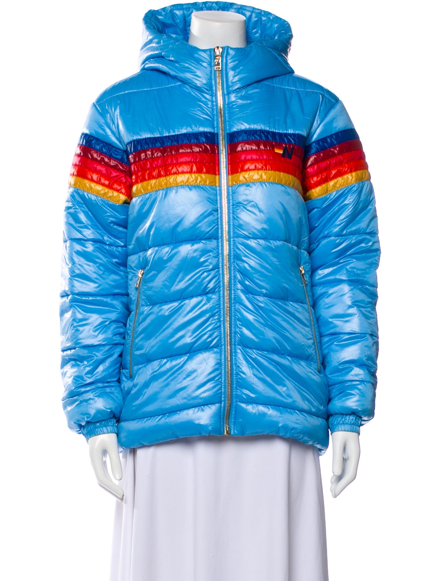 Aviator Nation Nylon Striped Coat