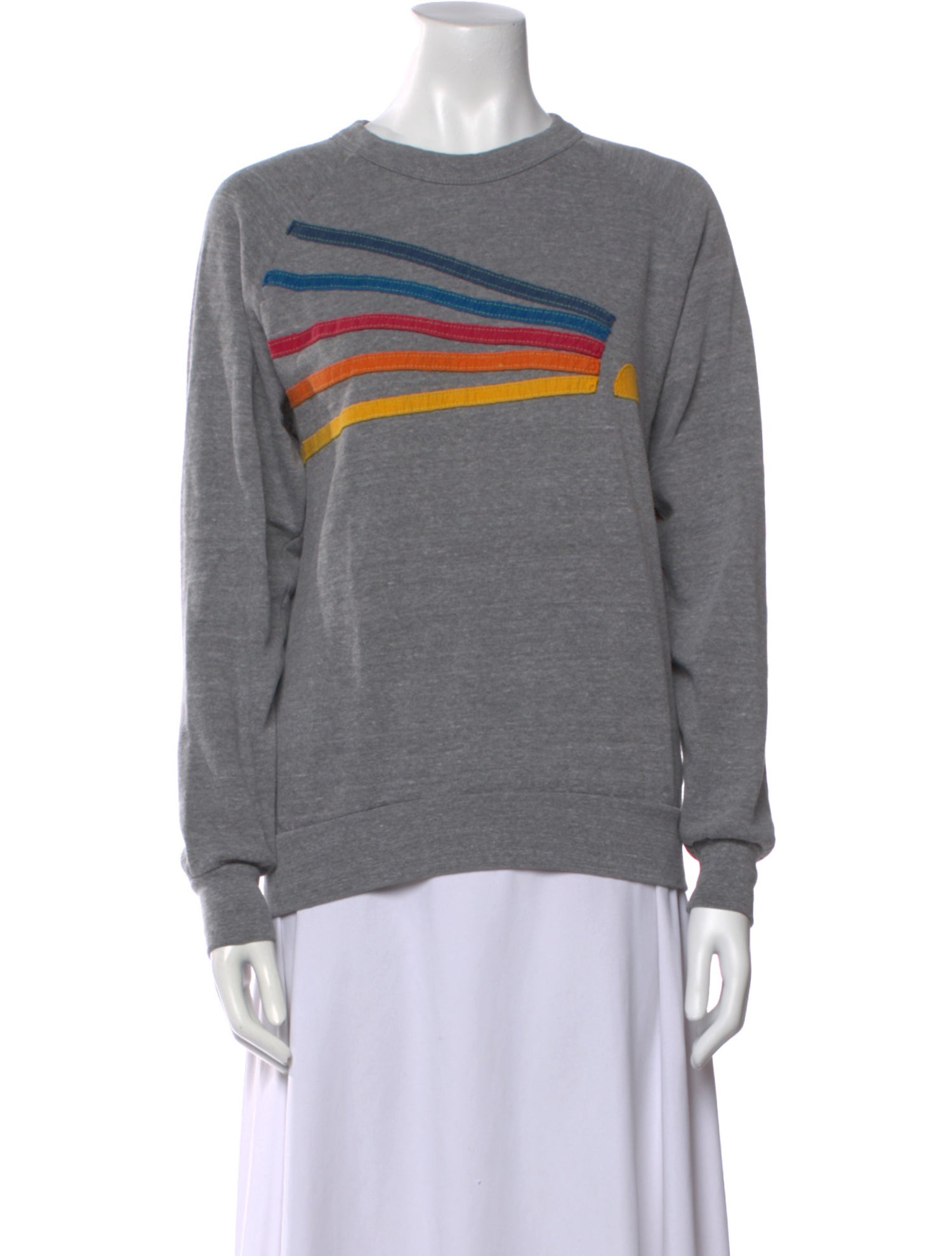 Aviator Nation Striped Crew Neck Sweater