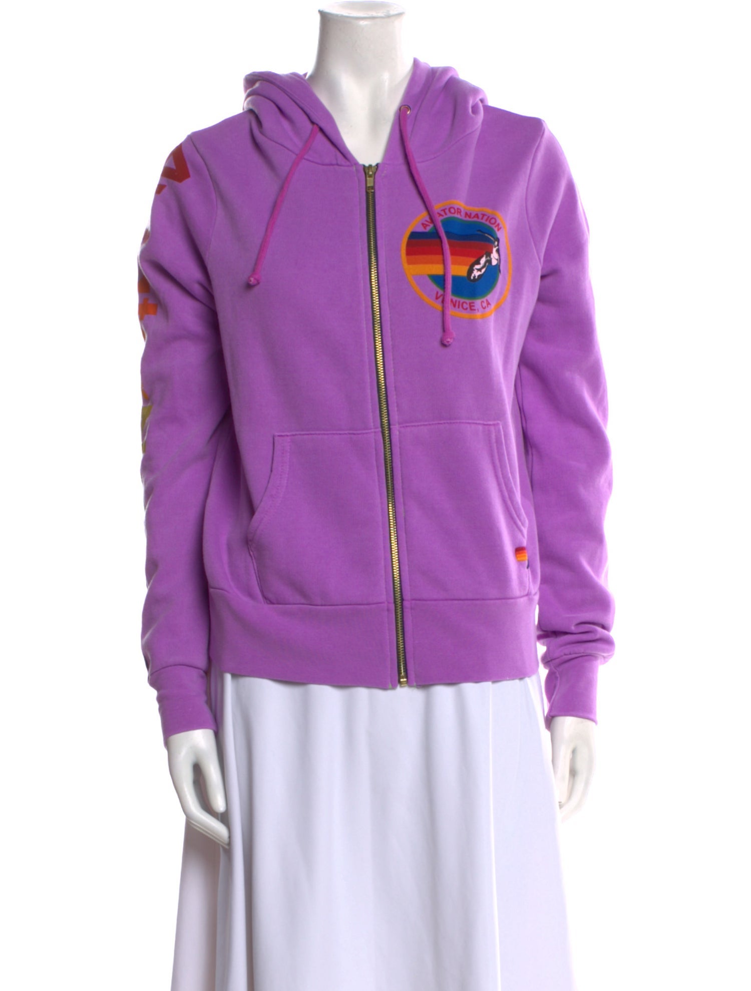 Aviator Nation Graphic Print V-Neck Sweater