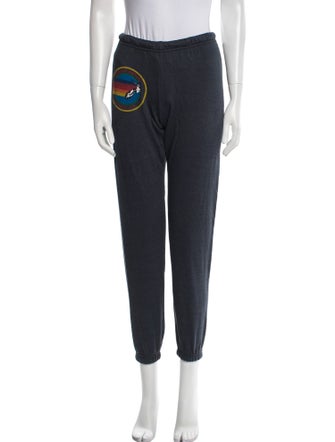 Aviator Nation Graphic Print Embroidered Accent Sweatpants