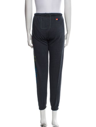 Aviator Nation Graphic Print Embroidered Accent Sweatpants