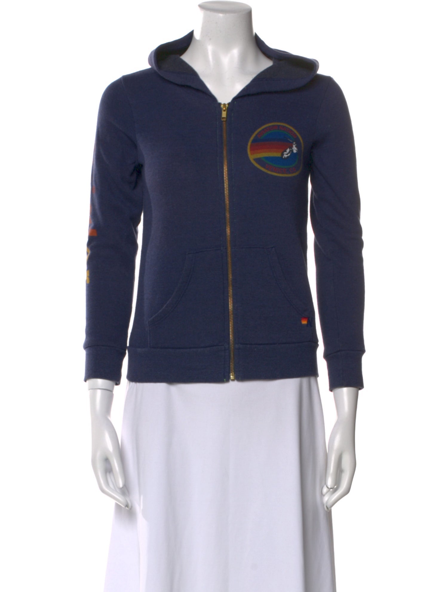 Aviator Nation Graphic Print V-Neck Sweater