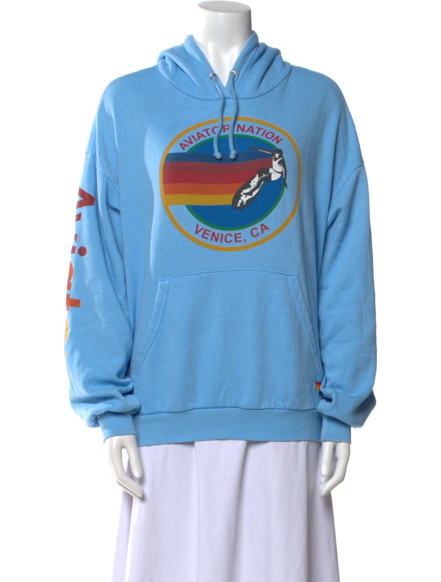 Aviator Nation Graphic Print Crew Neck Sweater